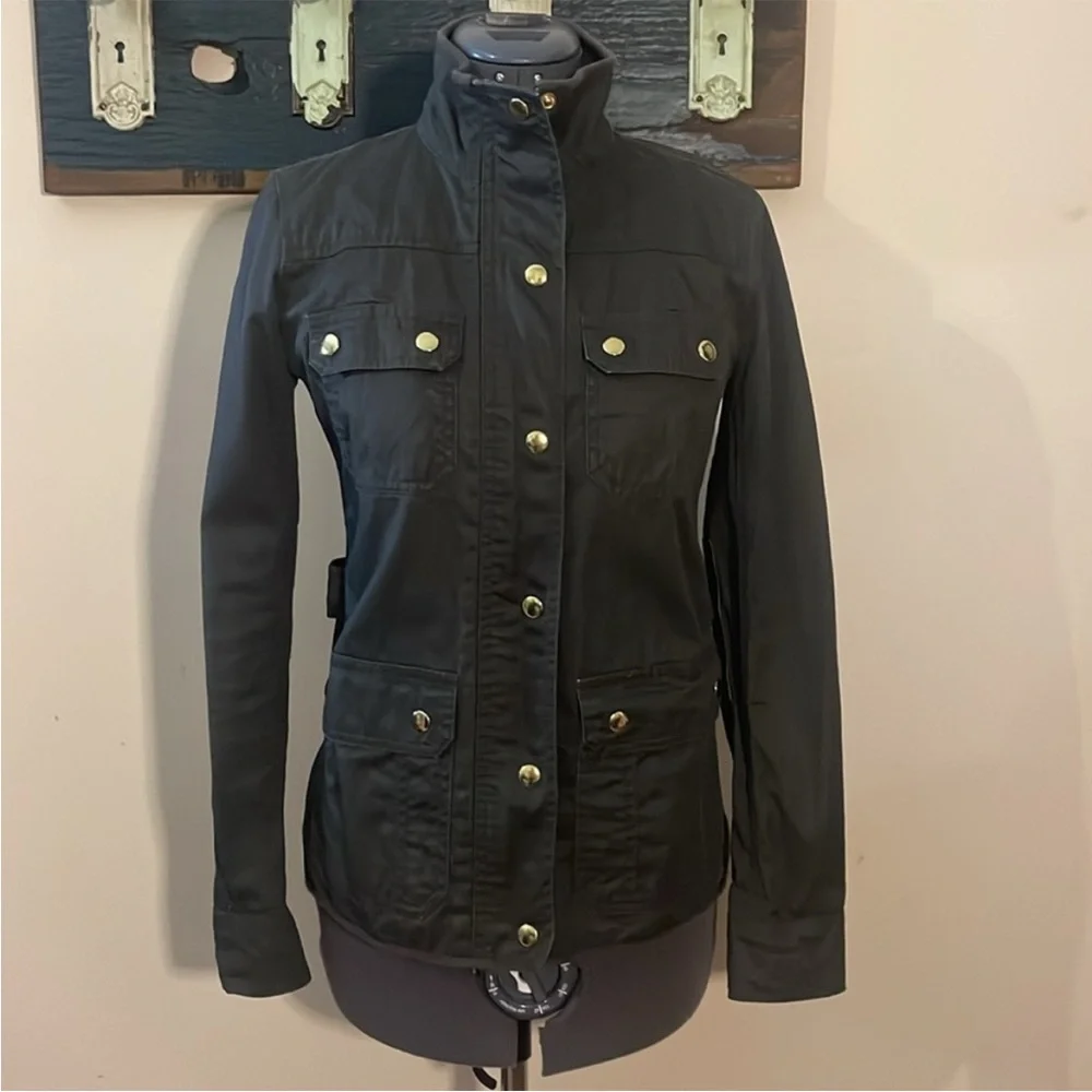 J. Crew Olive Green Boyfriend Relaxed Fit Field Jacket Size XS - Picture 4 of 16